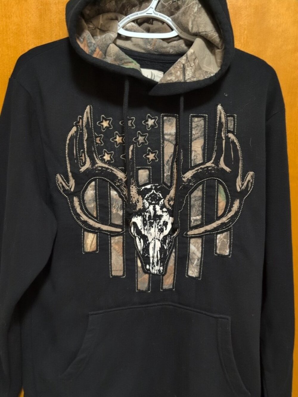 Realtree Edge Buck Wear Sweatshirt Mens M Black Camouflage Long Sleeve Hoodie - Picture 4 of 11